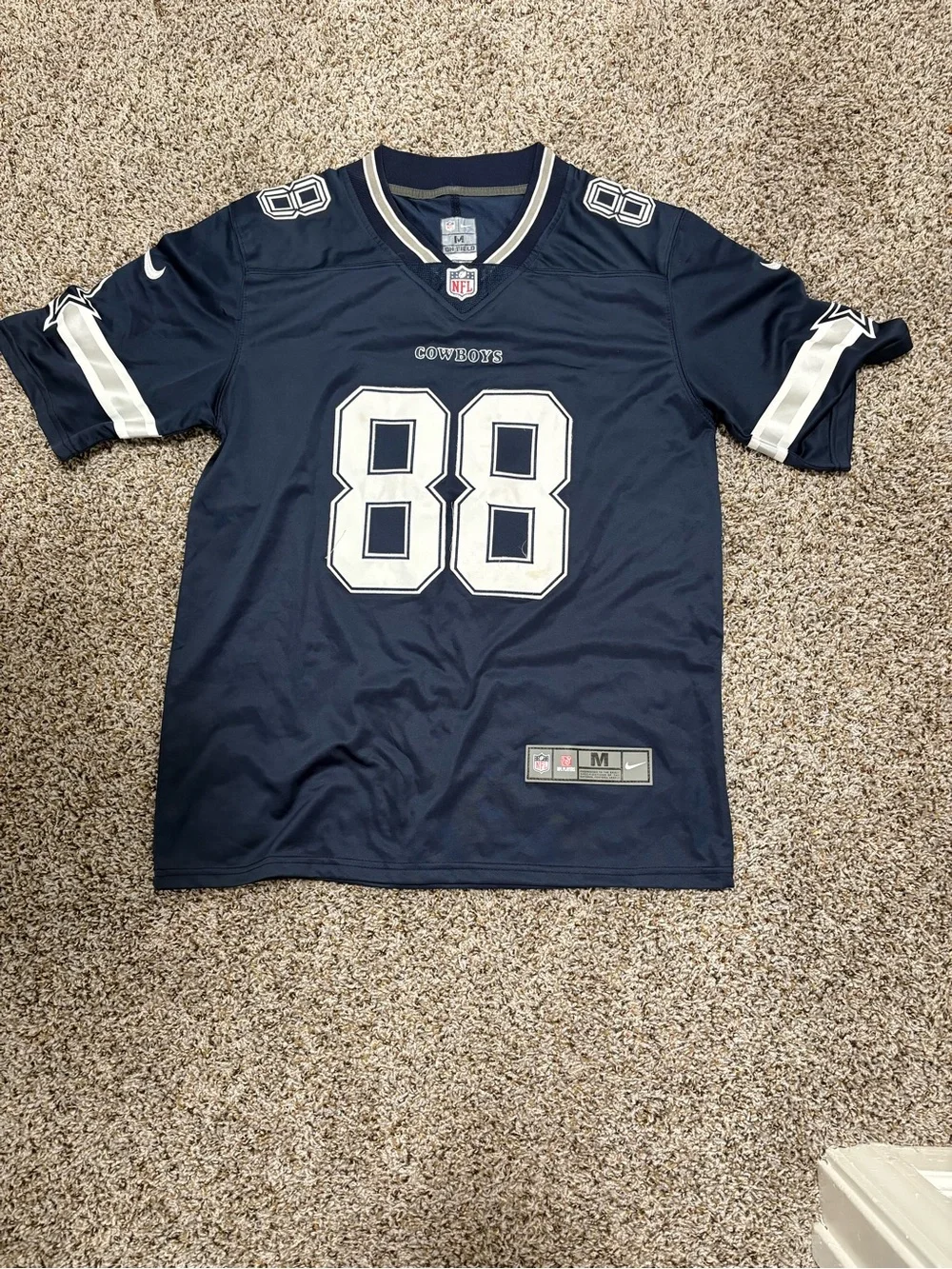 Nike Navy and White Football Jersey #88